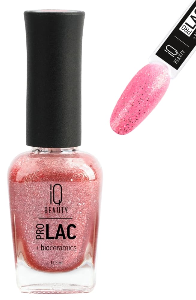 IQ BEAUTY PROLAC Лак для ногтей укрепляющий с биокерамикой 12.5 мл №103 Barbie party