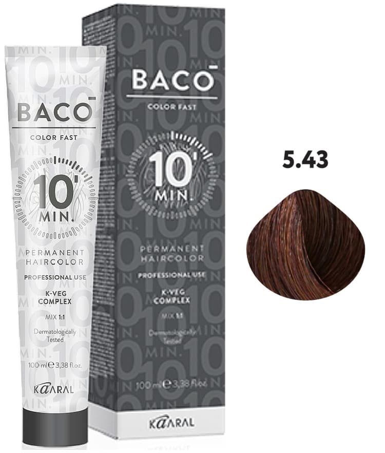 KAARAL Baco Color Fast 5.43 светлый каштан медно-золотистый 100 мл 