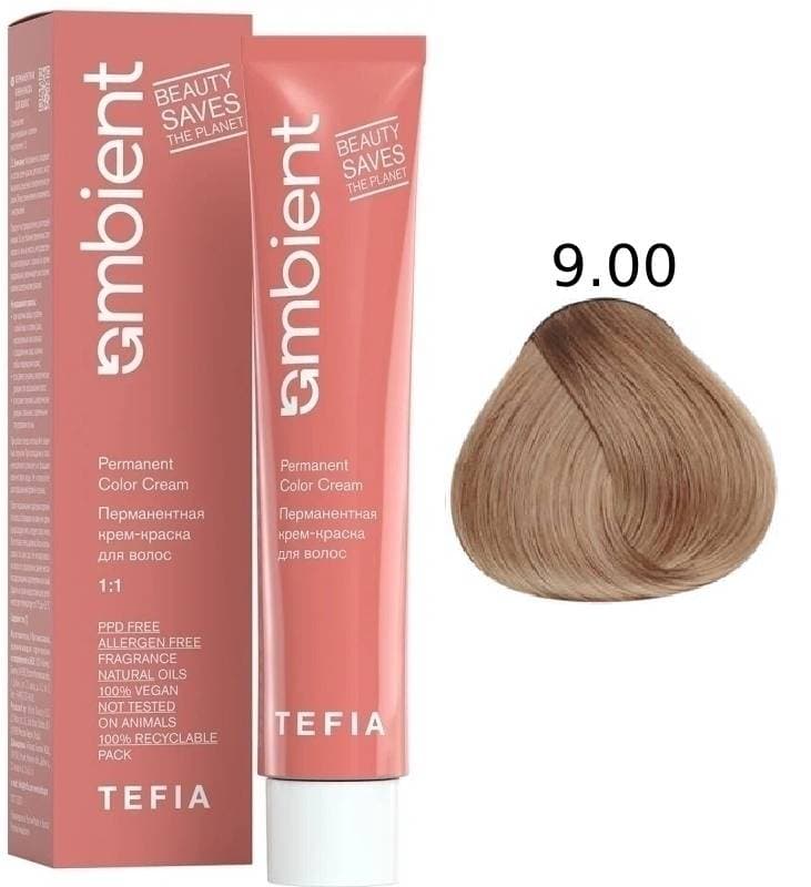 TEFIA AMBIENT 9.00 Очень светлый блондин интенсивный натуральный 60 мл