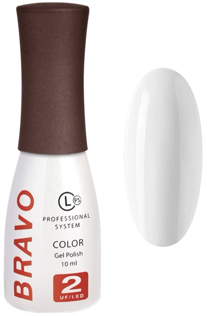Bravo Гель-лак с эффектом растекания, ОСНОВА цв. белый №001 10мл.