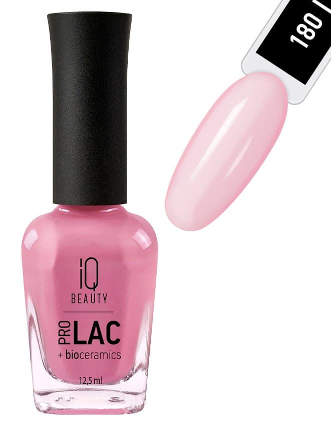 IQ BEAUTY PROLAC Лак для ногтей укрепляющий с биокерамикой 12.5 мл №180 Chekmate Clear thought