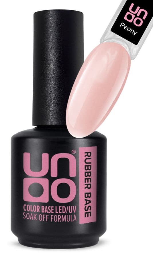 Базовый Гель-лак Rubber Color Base Gel "Uno" Peony, 12 г 