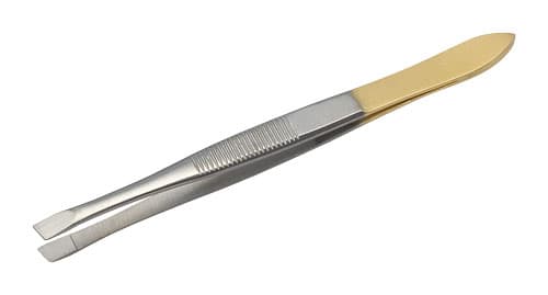 METZGER Пинцет скошенный (позолота) 3,5