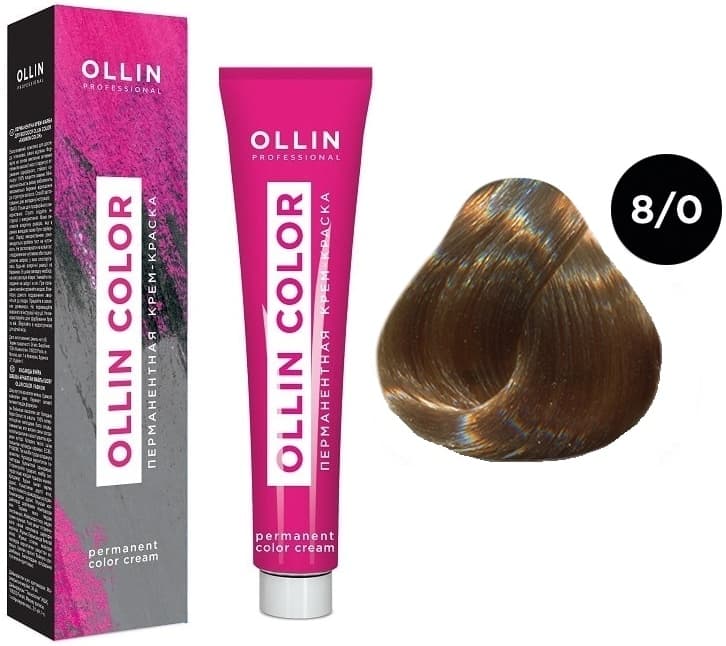 OLLIN COLOR  8/0 светло-русый 100 мл Перманентная крем-краска для волос