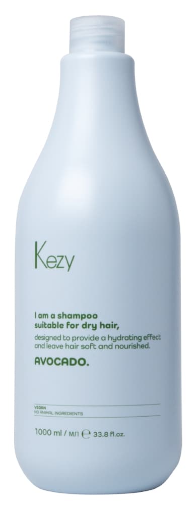 Kezy I am AVOCADO Шампунь с экстрактом авокадо для сухих волос, 1000 мл.