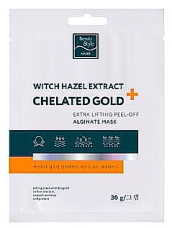 Beauty Style Лифтинг-маска альгинатная "Witch hazel extract + Chelated gold", 30 г.