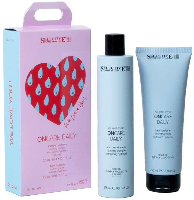 SELECTIVE ONCARE DAILY НАБОР We love You (Увлажняющий шампунь 275 мл + кондиционер 250 мл) 