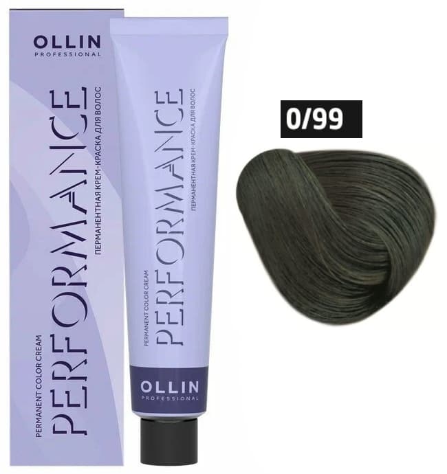 OLLIN PERFORMANCE  0/99 зеленый 60мл Перманентная крем-краска для волос