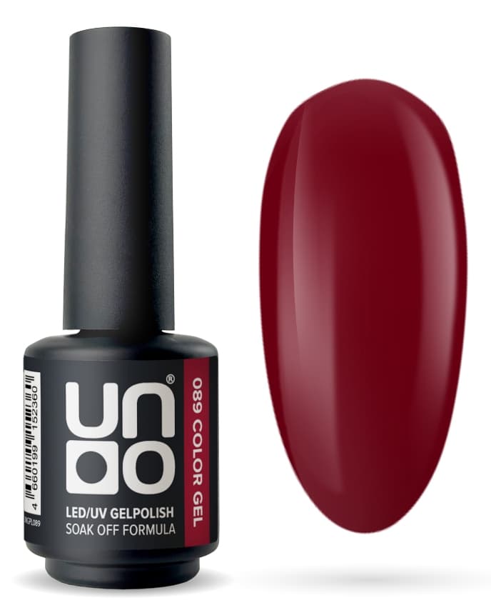 Гель-лак "Uno" - 089 Темная вишня - Dark Cherry, 8 г.