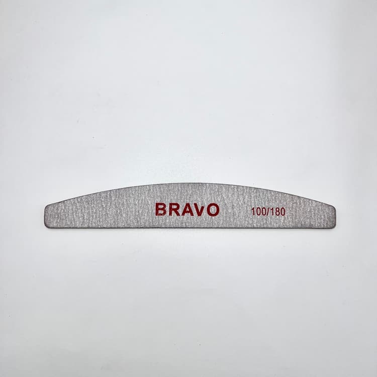 Bravo Пилка для маникюра 100/180 полуовал 25шт/уп.