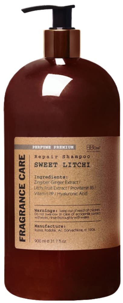 BB One FRAGRANCE CARE Парфюмированный Шампунь для волос Sweet Litchi 900 мл.