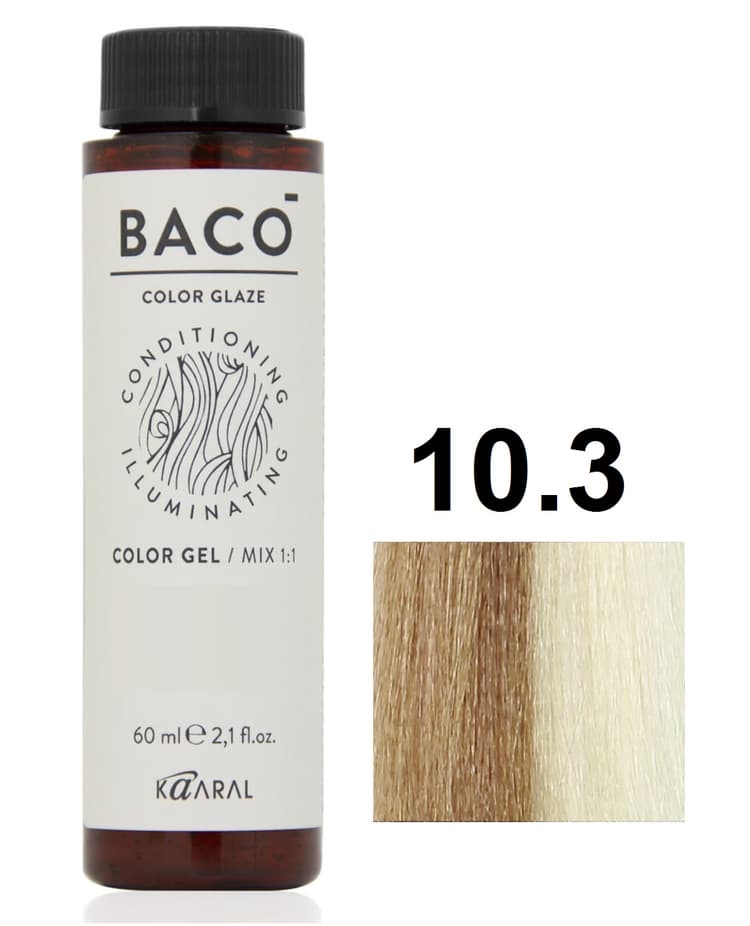 KAARAL Baco Color Glaze 10.3 очень-очень светлый блондин золотистый 60 мл