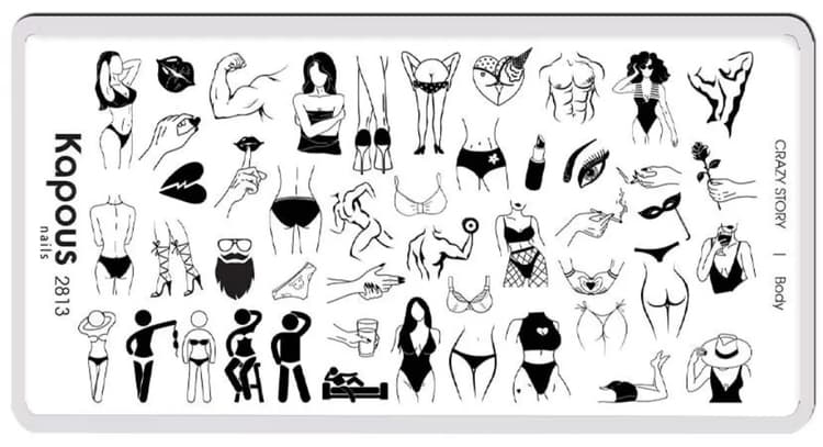 Kapous Nails Пластина для стемпинга "Crazy story" Body