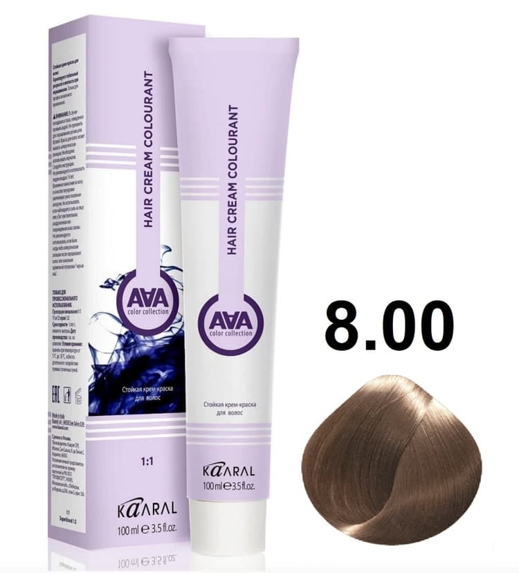 KAARAL AAA Hair crem colorant 8.00 светлый блондин интенсивный натуральный 100мл