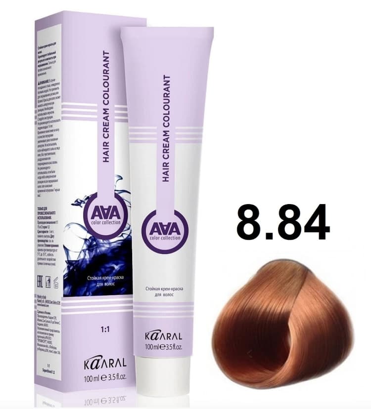 KAARAL AAA Hair crem colorant 8.84 Светлый бежево-медный блондин 100мл