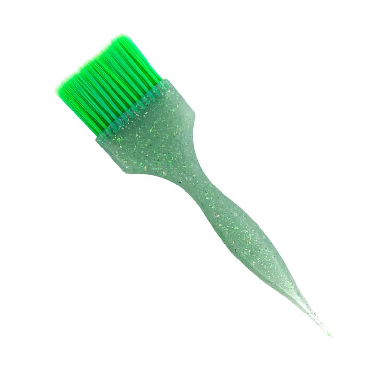 Gera Professional Кисть "Идеал", зеленая щетина, цвет светло-зеленый с блестками