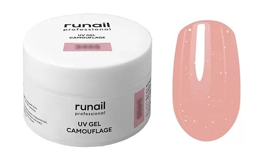 RuNail Камуфлирующий УФ-гель (цвет: Сияющий френч), 30 г