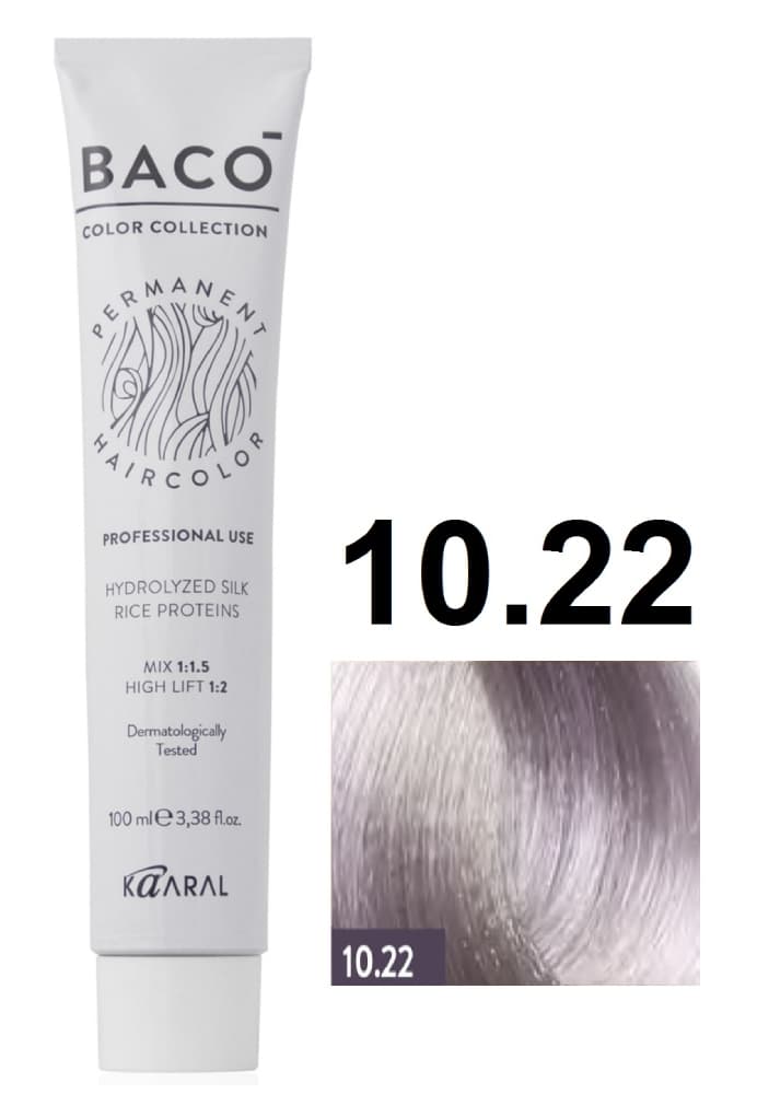 KAARAL Baco color  10.22 очень-очень светлый блондин интенсивный фиолетовый 100 мл