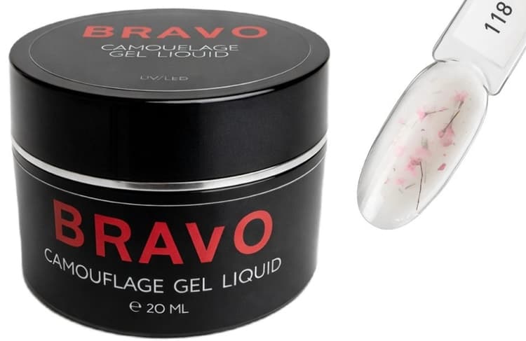 Bravo Моделирующий Camouflage Gel LIQUID №118 20 мл (с сухоцветами)