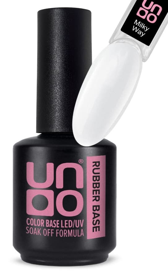 Базовый Гель-лак Rubber Color Base Gel "Uno" Milky Way, 12 г 