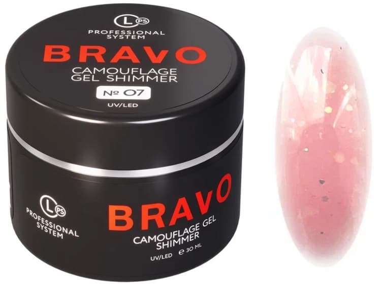 Bravo Моделирующий Camouflage Gel SHIMMER №07 30 мл