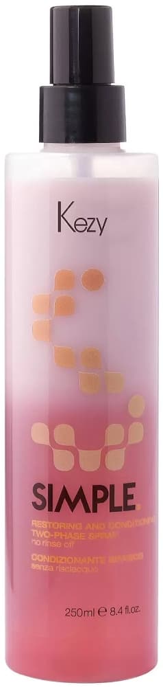 KEZY Simple Восстанавливающий двухфазный спрей кондиционер без смывания, 250 мл.