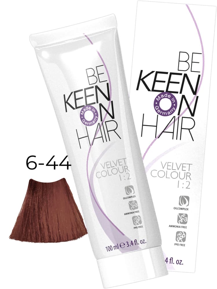 KEEN VELVET COLOUR 6.44 Темный блонд интенсивно-медный/ Dunkelb Kupf-Int, 100 мл, без аммиака