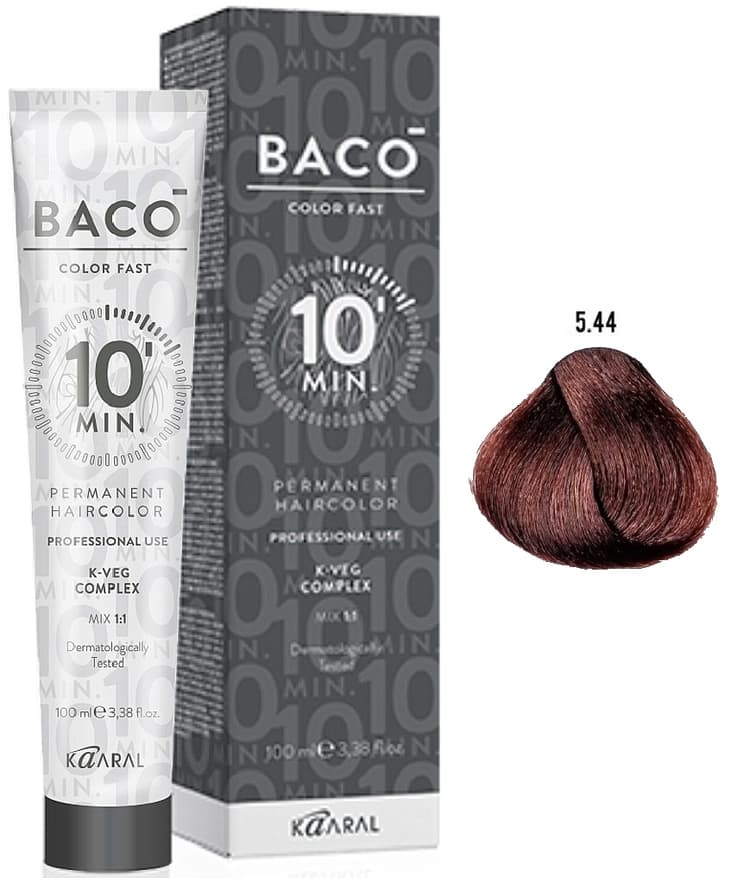 KAARAL Baco Color Fast 5.44 светлый каштан интенсивный медный 100 мл