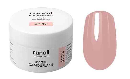 RuNail Камуфлирующий УФ-гель (цвет: Чайная роза), 15 г