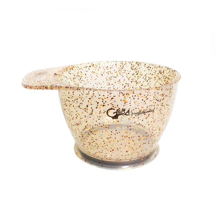 Gera Professional Миска полупрозрачная с золотыми блестками, 500 мл