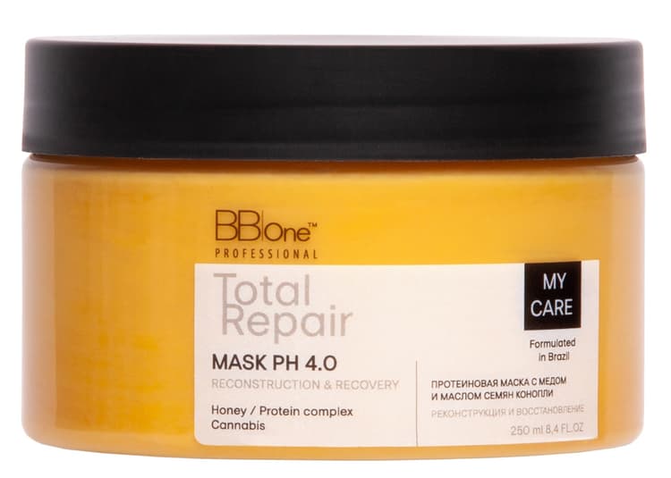 BB One Total Repair Протеиновая маска с медом и маслом семян конопли 250 мл 