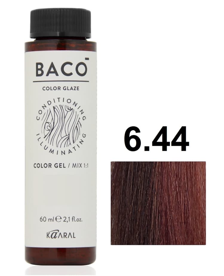 KAARAL Baco Color Glaze 6.44 темный блондин интенсивно-медный 60 мл