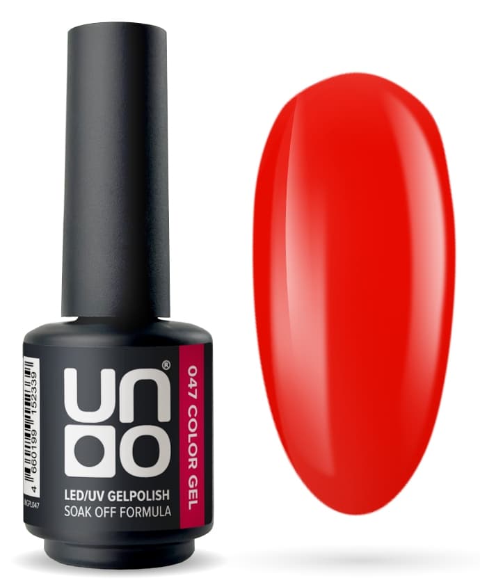 Гель-лак "Uno" - 047 Маковый красный - Poppy Red, 8 г.