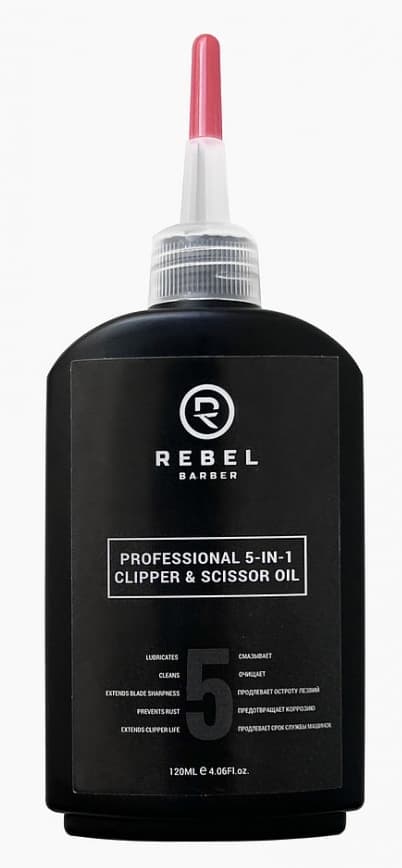REBEL BARBER Профессиональное Масло для машинок и ножниц 5 в 1 120 мл. 