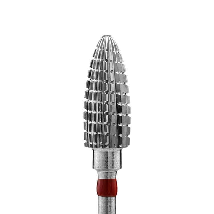 Фреза Пуля зауженная Твердосплавная фреза Катрин,мелкая, 6мм (красная насечка)