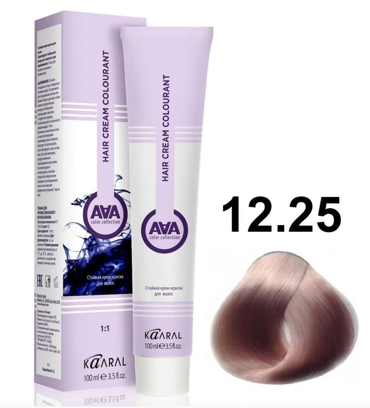 KAARAL AAA Hair crem colorant 12.25 Экстра светлый перламутрово-розовый блондин 100мл