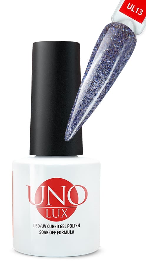 Гель-лак "Uno Lux" № 13 «Cat’s Eye» Кошачий глаз - Fantasy с светоотражающим эффектом 8мл 