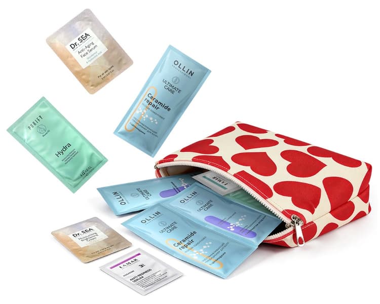 Косметичка с пробными средствами в формате саше 