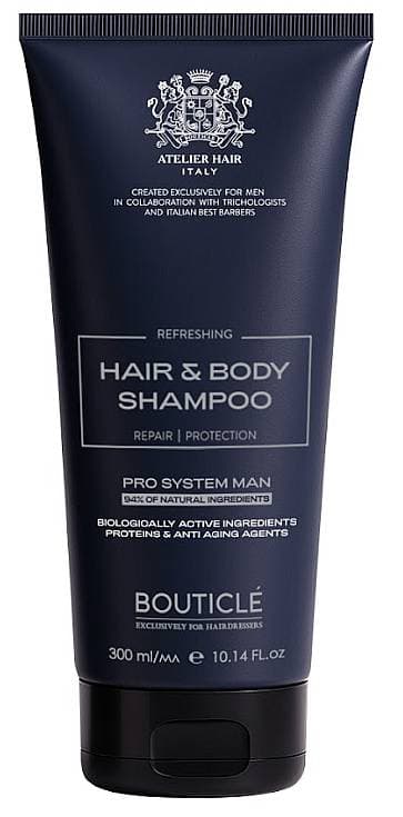 Bouticle Atelier Hair MAN HAIR AND BODY Шампунь для волос и тела  300 мл 