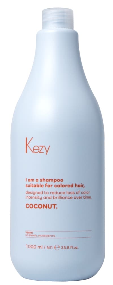 Kezy I am COCONUT Шампунь с экстрактом кокоса для окрашенных волос, 1000 мл.
