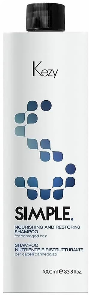 Шампунь питательный восстанавливающий для поврежденных волос, 1000 мл. Simple KEZY