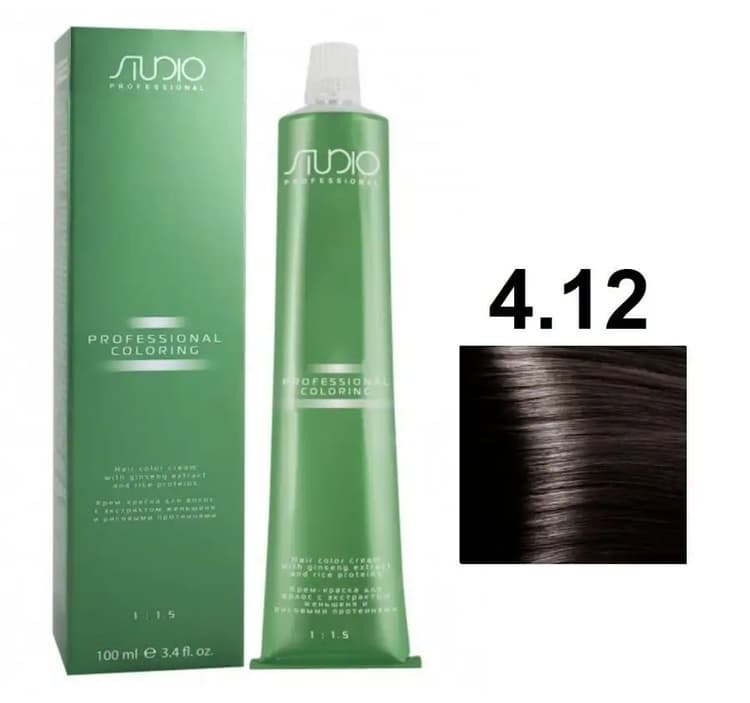 KAPOUS Studio S 4.12 коричневый пепельно-перламутровый 100 мл