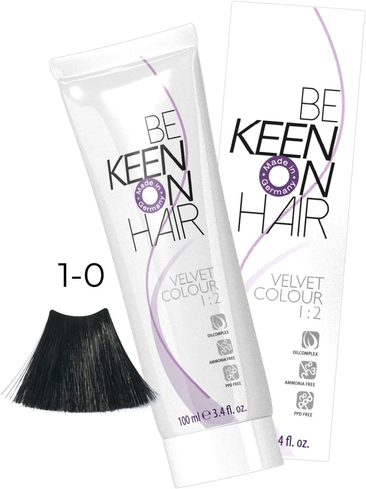 KEEN VELVET COLOUR 1.0 Черный/ Schwarz, 100 мл, без аммиака