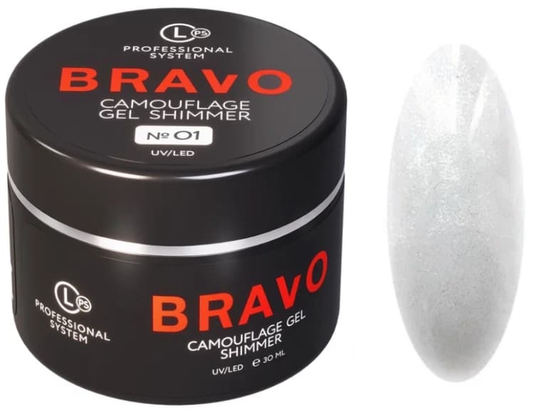 Bravo Моделирующий Camouflage Gel SHIMMER №01 30 мл