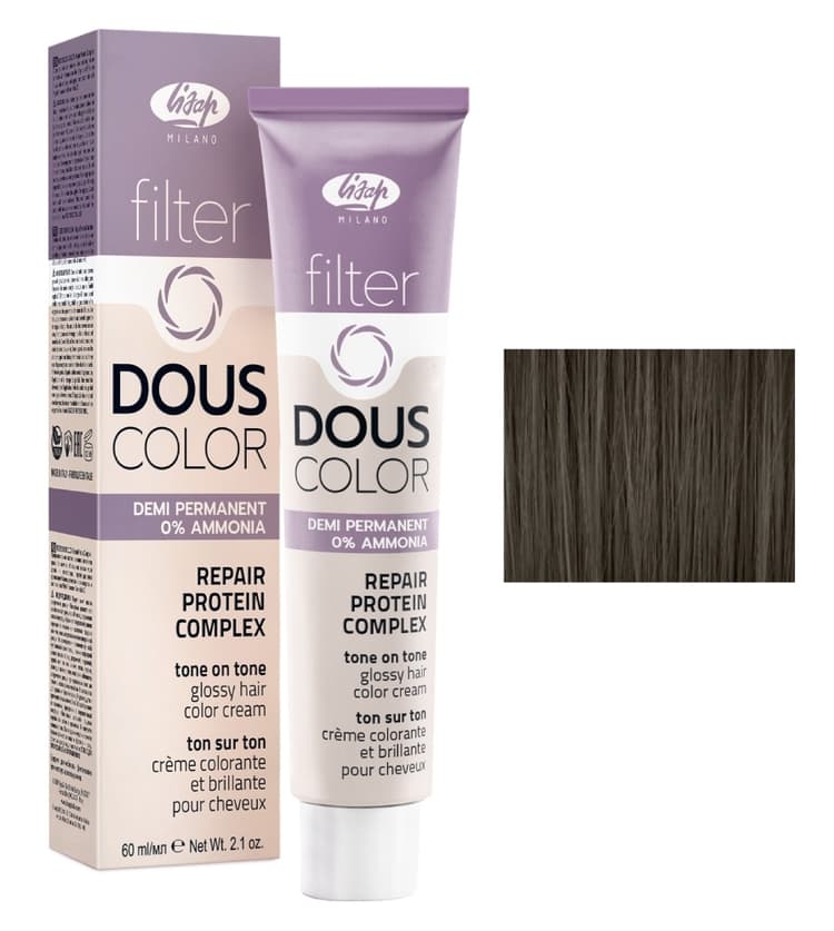 Lisap Filter Douscolor 7/2 пепельный блонд 60 мл