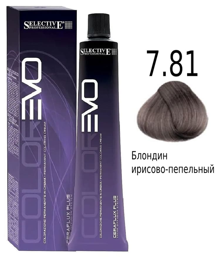 SELECTIVE COLOREVO 7.81 Блондин ирисово-пепельный 100мл