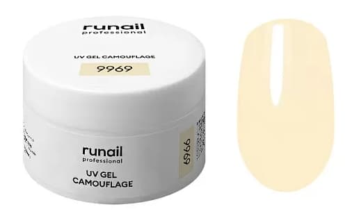 RuNail Камуфлирующий УФ-гель (цвет: Сгущеное молоко), 15 г №9969