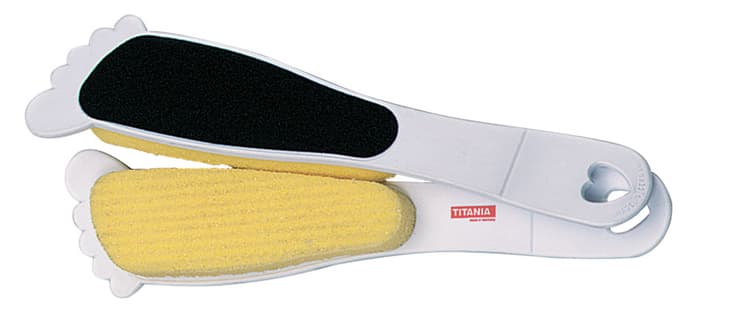 Titania Терка для педикюра двусторонняя с пемзой в форме ступни