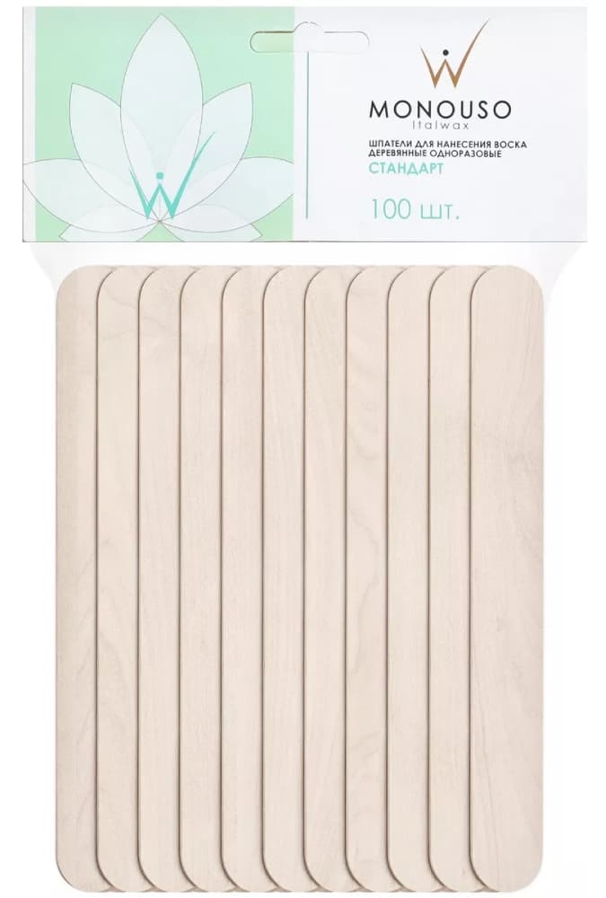 ItalWax Шпатель деревянный "стандарт" 1,4*14 см 100 шт/уп.