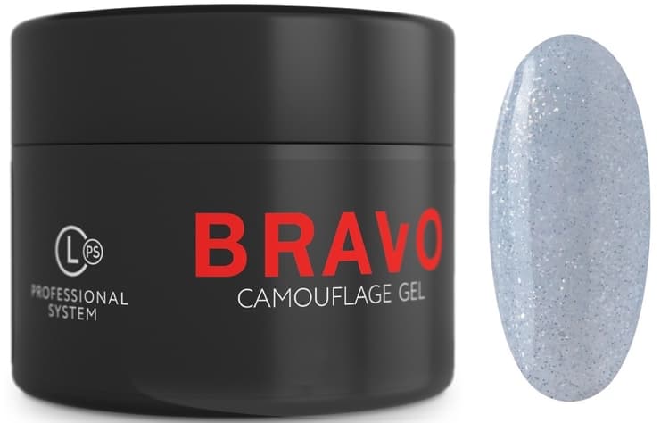 Bravo Моделирующий  Camouflage Gel №02 светоотражающий цв. серебро 30 мл